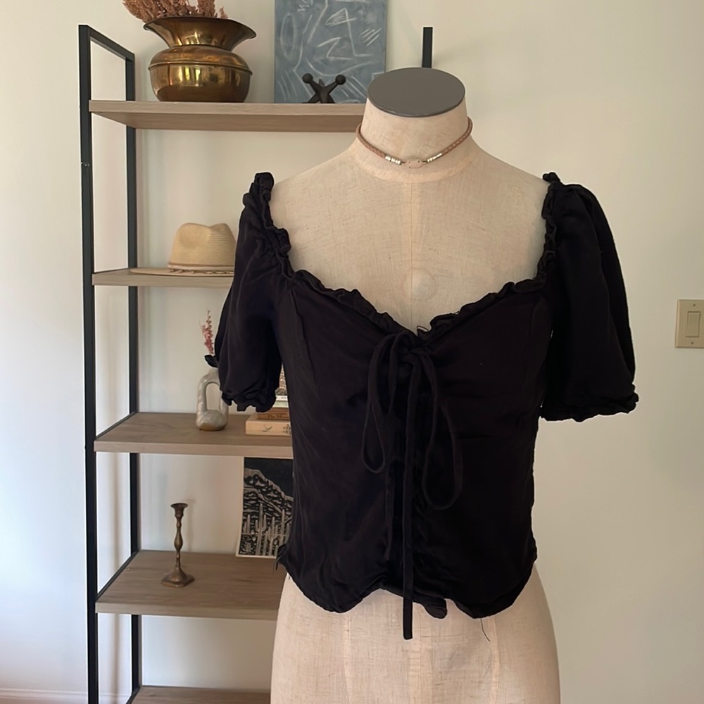 Linen corset top
